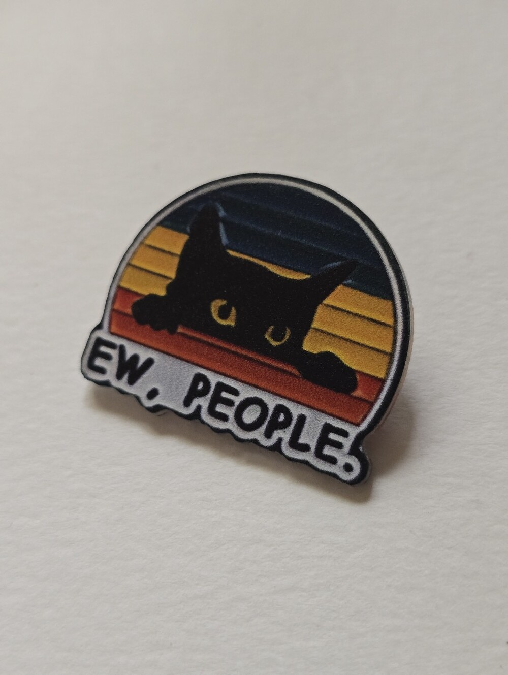 Black Cat "Ew, People" Pin